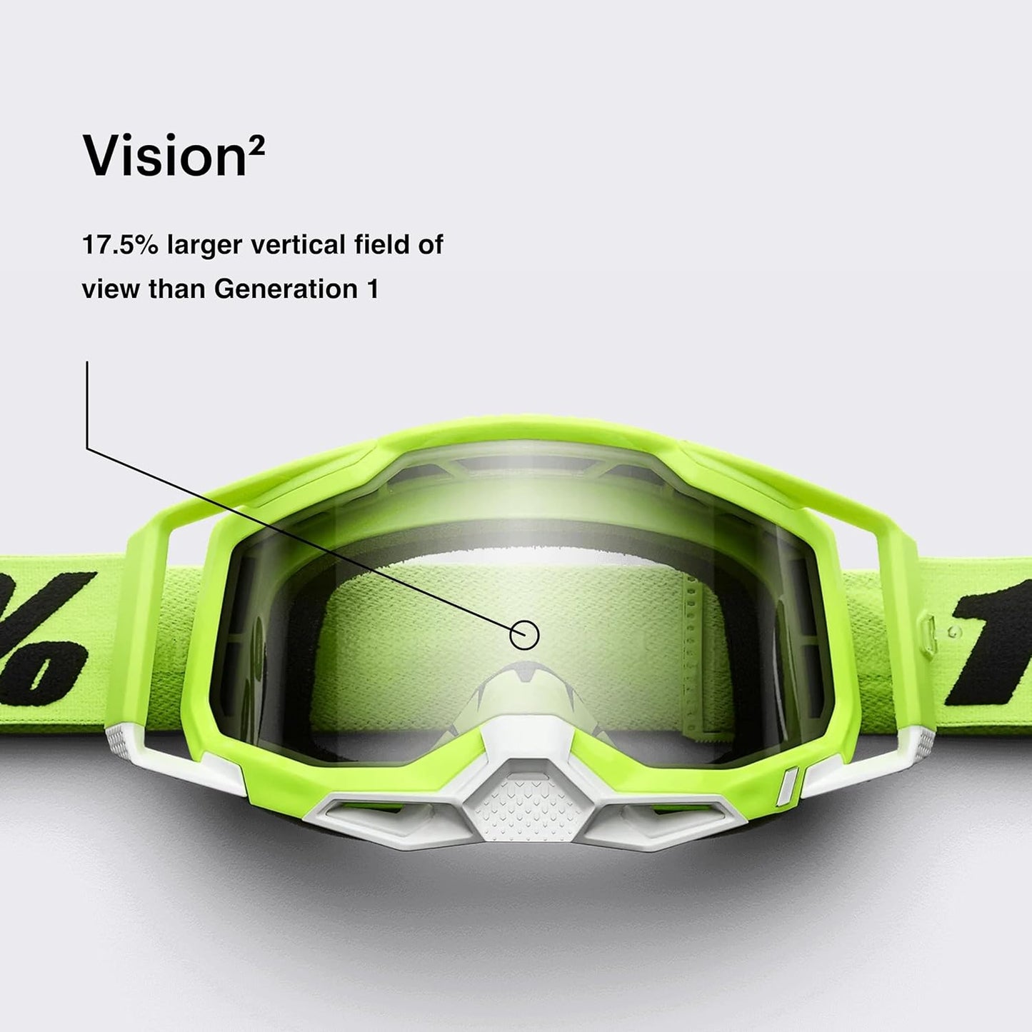 Racecraft 2 Goggles - Mountain Bike & Motocross Goggles - Eyewear for Motocross & Mountain Biking - Black, Clear Lens