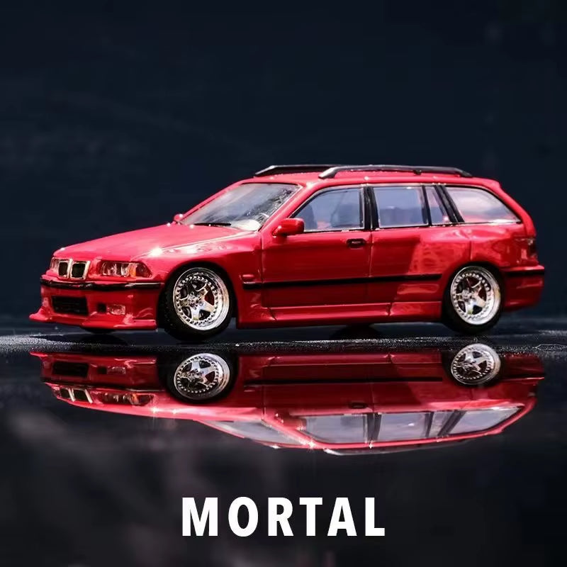Mortal 1/64 3 Series E36 Wagon Diecast Model Car Limited Edition Acrylic Display Collection Ornaments