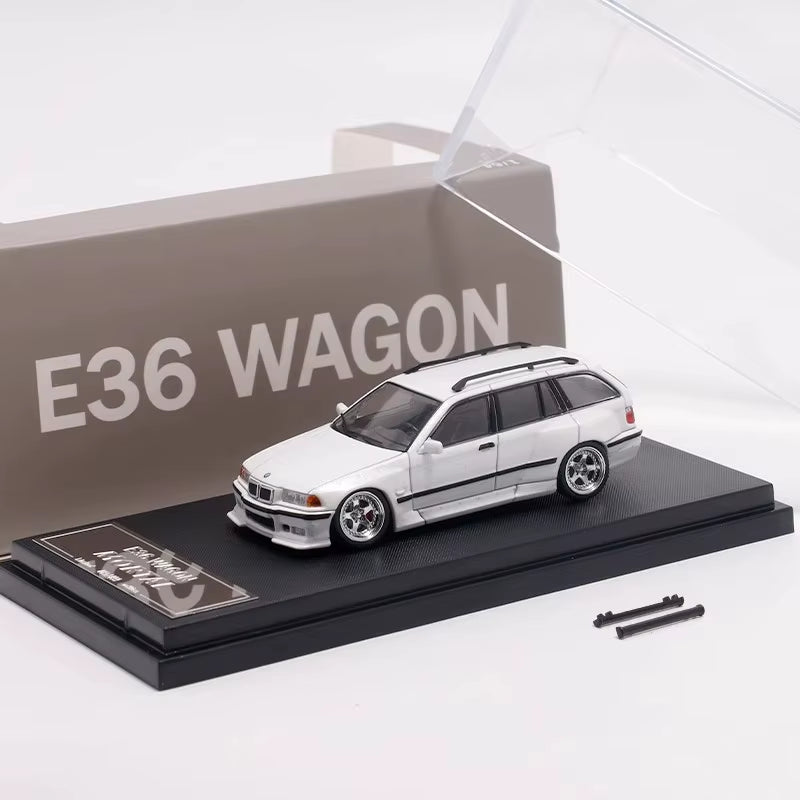Mortal 1/64 3 Series E36 Wagon Diecast Model Car Limited Edition Acrylic Display Collection Ornaments