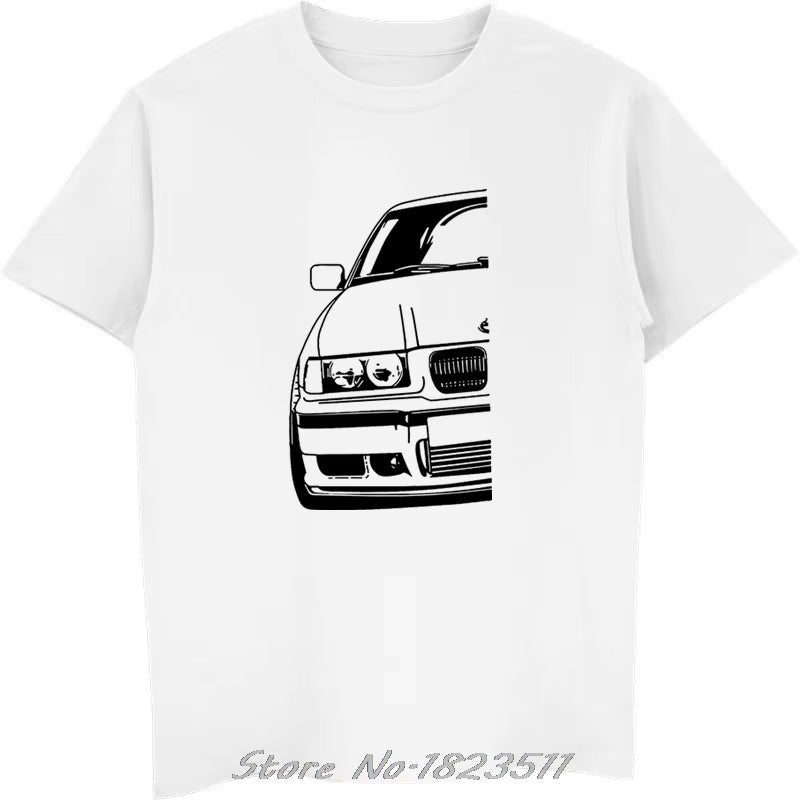 Cool Automotive Car Turbo E30 E36 E46 T Shirt Men Anime T-Shirts plus Size Tee Shirt Homme Classic Vintage Tshirt Men Camisetas