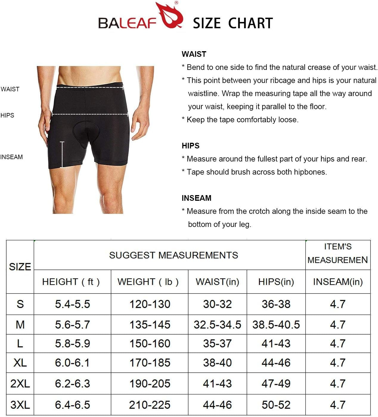 Men'S 3D Padded Bike Shorts Cycling Underwear MTB Liner