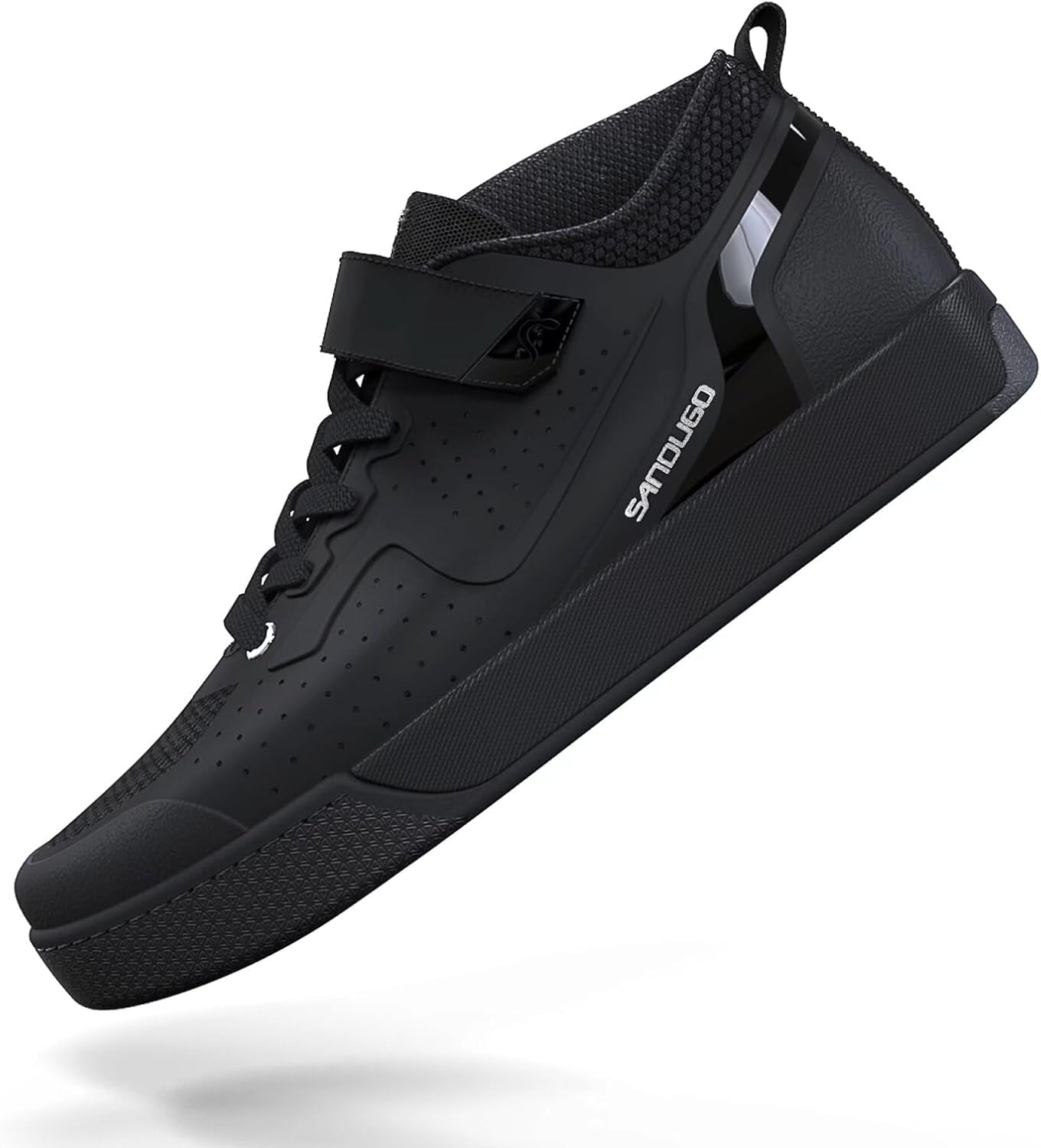 Mens MTB Mountain Bike SPD Cycling Shoes,Suitable Mountain Biking DH Enduro, Compatible All 2 Bolts Pedals,Black