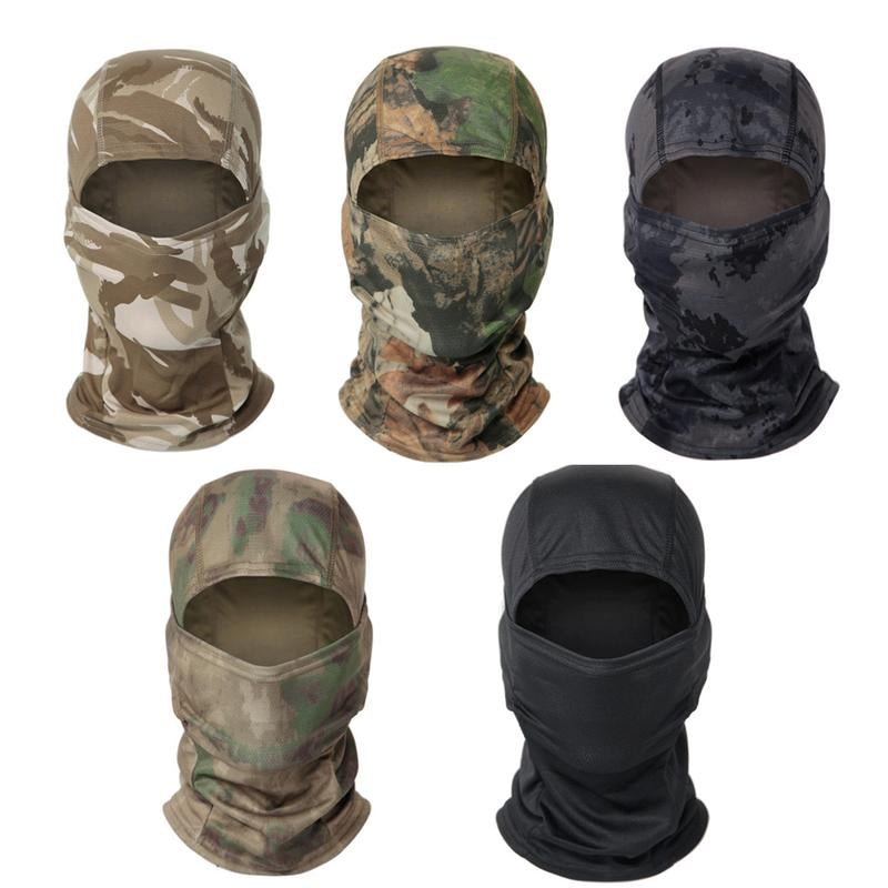 5Pcs/Set Balaclava Ski Mask Full Head Wrap for Outdoor Sports Motorcycle Hiking Cycling Windproof Breathable Face Cover Mask