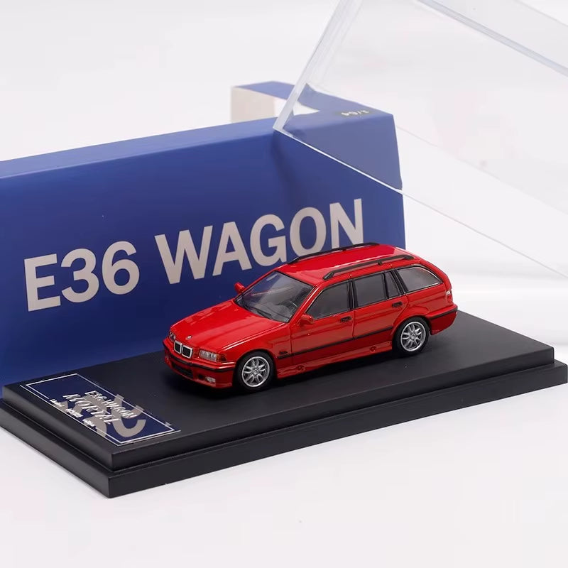 Mortal 1/64 3 Series E36 Wagon Diecast Model Car Limited Edition Acrylic Display Collection Ornaments