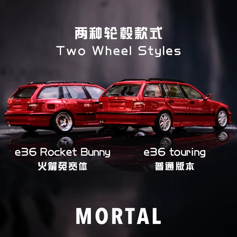 Mortal 1/64 3 Series E36 Wagon Diecast Model Car Limited Edition Acrylic Display Collection Ornaments