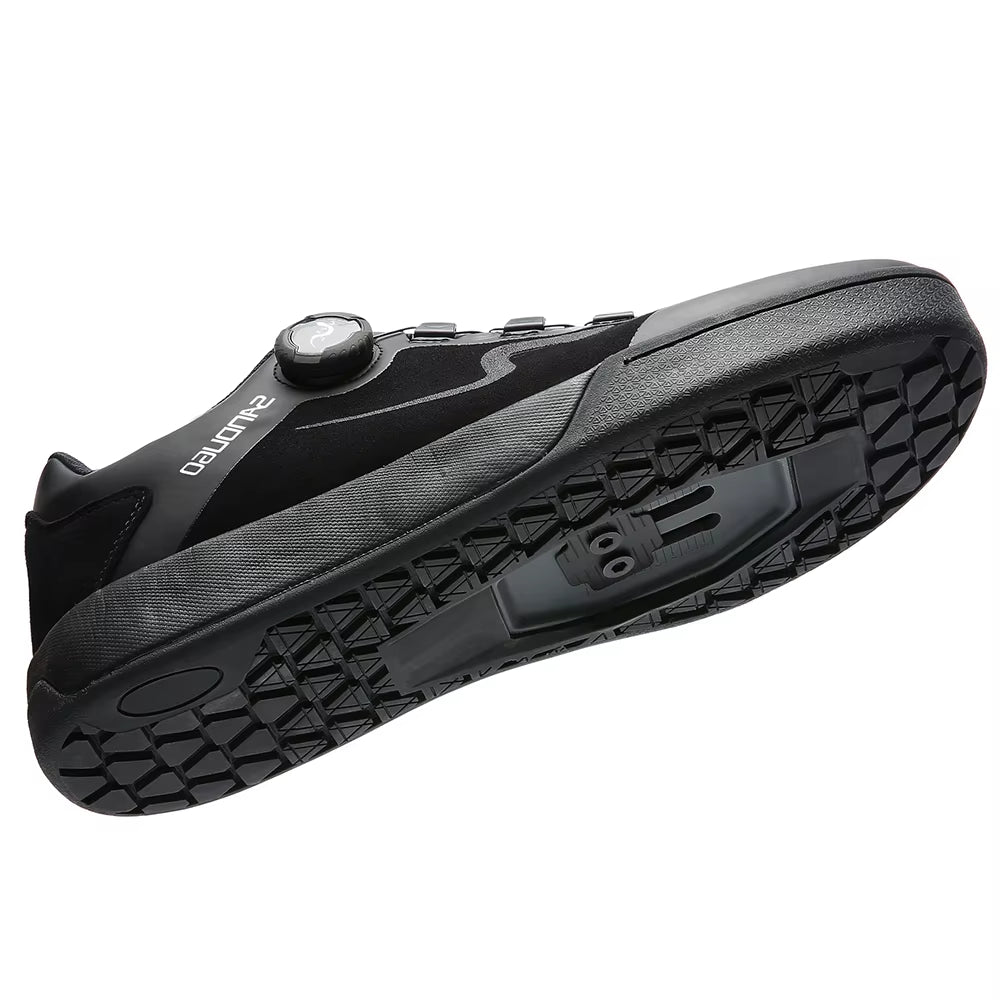 Mountain Bike Enduro D/H Shoes Are Suitable for All SPD and Flat Pedals Bicycle Shoes.High Quality Fabric.