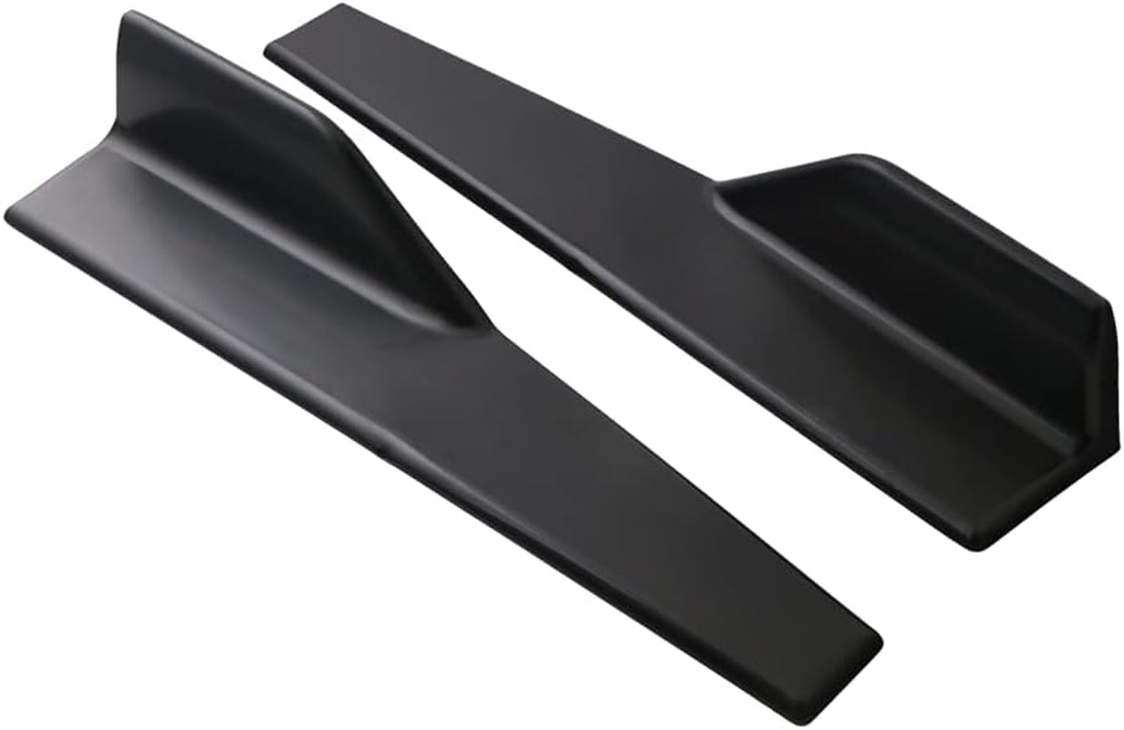 Universal Car Side Skirts Rocker Splitters Diffusers Winglet Wings Extension Rocker Panel Body Kit(Black, 45CM)