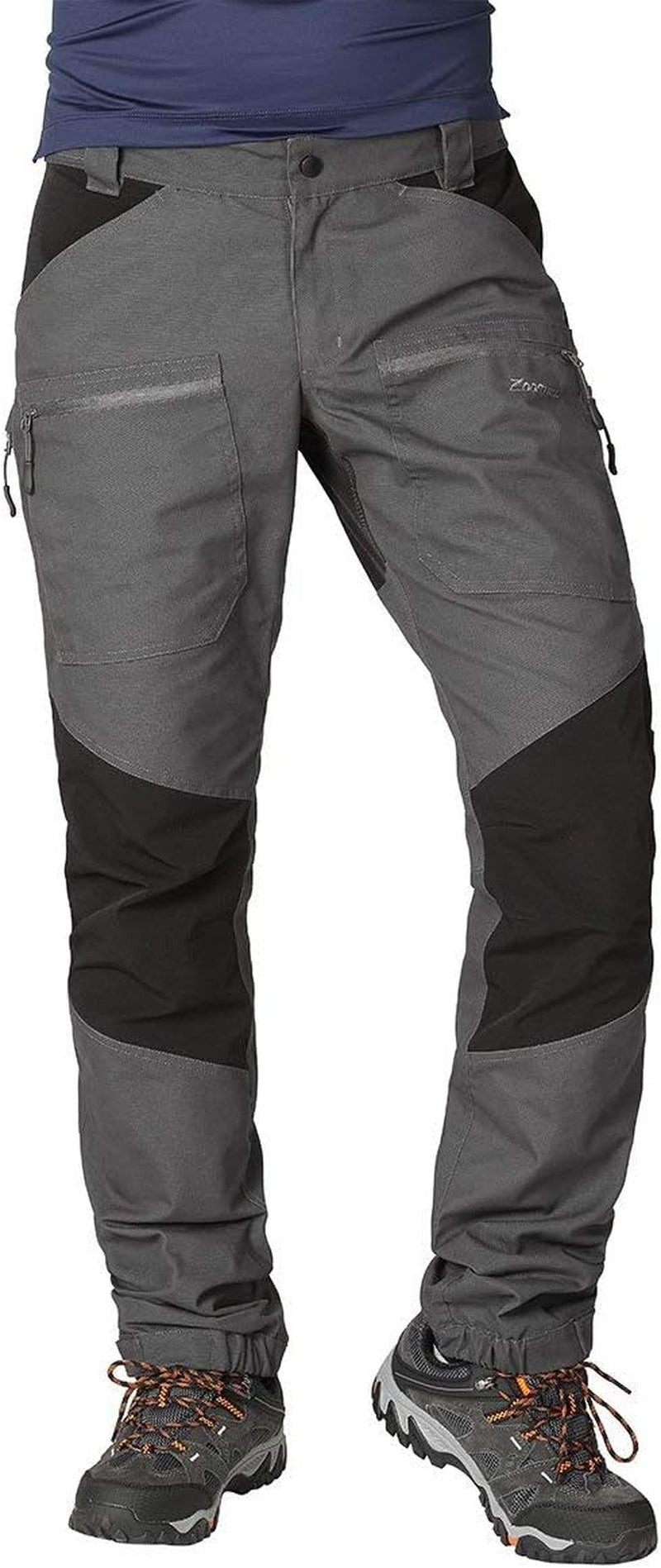 Mens Pro Hiking Stretch Pants Cargo Trouser Water-Resistant Tactical Outdoor Working Pants (Dark Grey, XXXL)