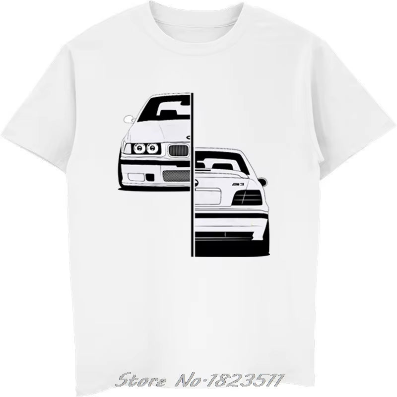 Cool Automotive Car Turbo E30 E36 E46 T Shirt Men Anime T-Shirts plus Size Tee Shirt Homme Classic Vintage Tshirt Men Camisetas