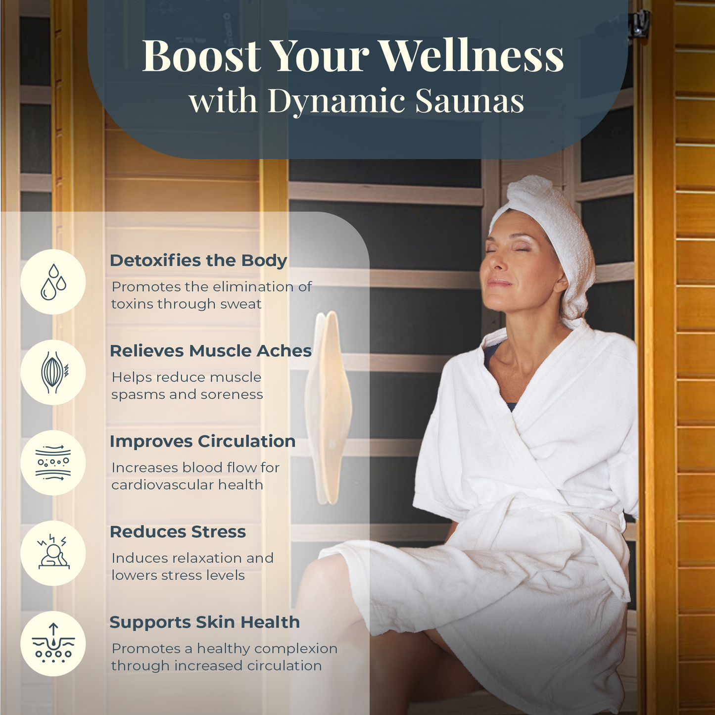 Dynamic Saunas Barcelona 1 to 2 Person Hemlock Wood Infrared Sauna for Home