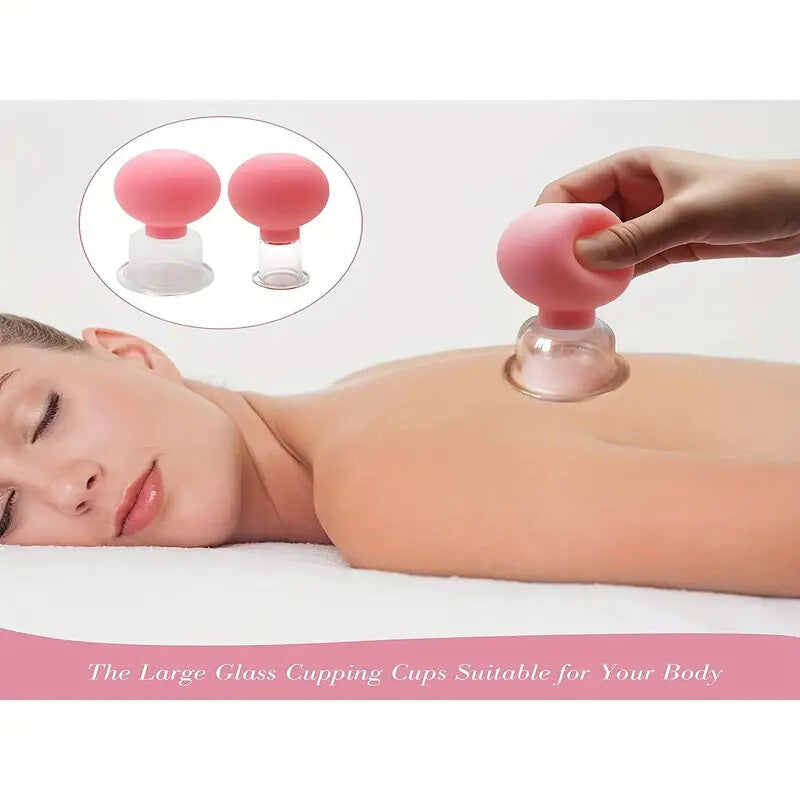 Cupping Therapy Set Professional Massage Therapy Studio Home Glass Silicone Cups