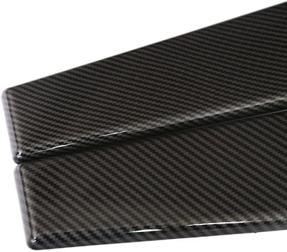 Universal Car Side Skirts Rocker Splitters Diffusers Winglet Wings Extension Rocker Panel Body Kit (Black-Carbon Fiber, 45CM)