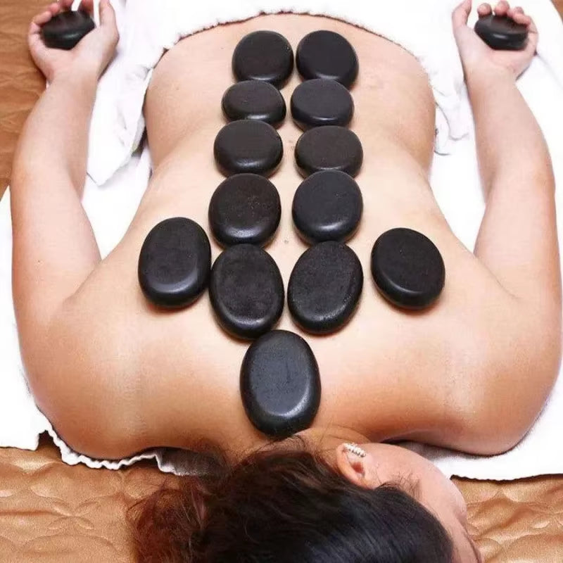 Natural Face Massage Stone Lava Basalt Hot Stone for Spa Massage Therapy Body Facial Massage Therapy Stone