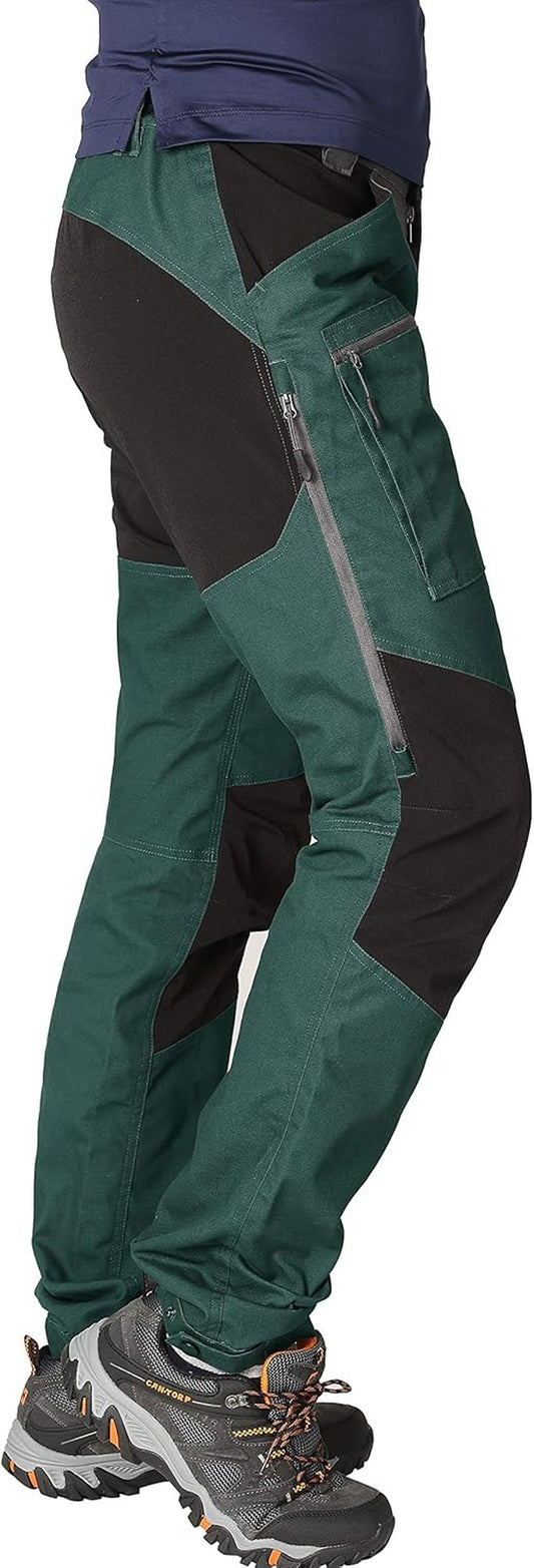 Mens Pro Hiking Stretch Pants Cargo Trouser Water-Resistant Tactical Outdoor Working Pants (Dearkes Spruce, M)