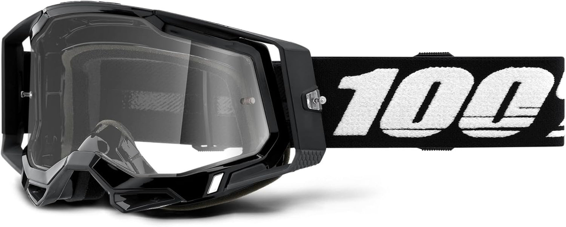 Racecraft 2 Goggles - Mountain Bike & Motocross Goggles - Eyewear for Motocross & Mountain Biking - Black, Clear Lens