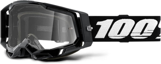 Racecraft 2 Goggles - Mountain Bike & Motocross Goggles - Eyewear for Motocross & Mountain Biking - Black, Clear Lens