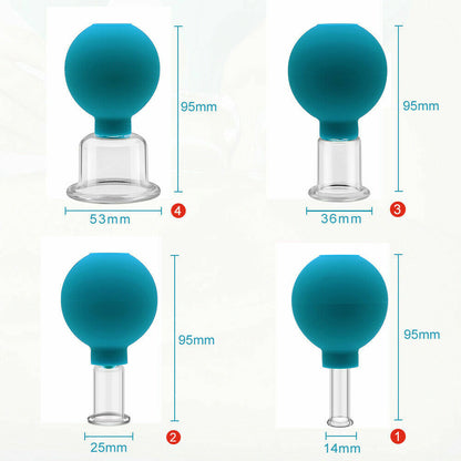 Cupping Therapy Set Professional Massage Therapy Studio Home Glass Silicone Cups