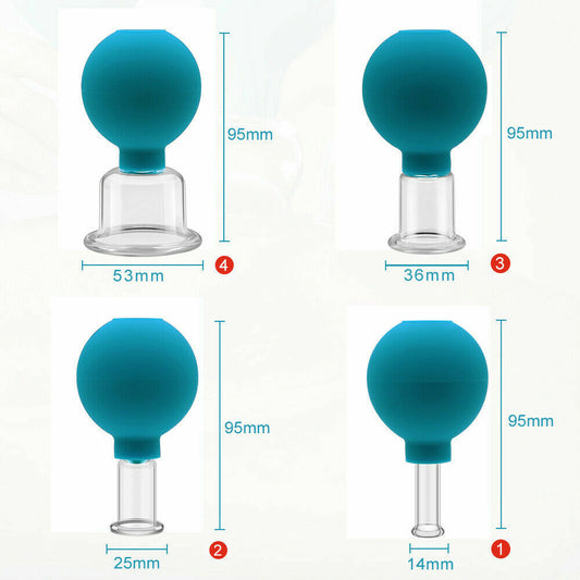 Cupping Therapy Set Professional Massage Therapy Studio Home Glass Silicone Cups