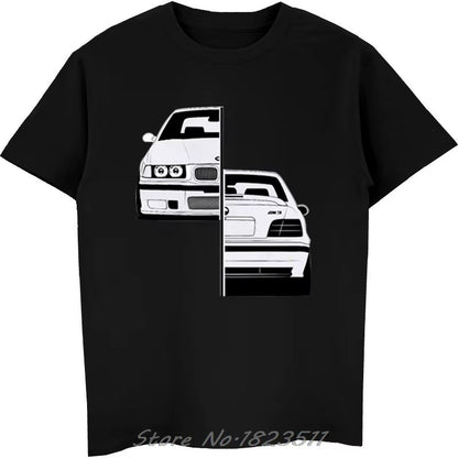 Cool Automotive Car Turbo E30 E36 E46 T Shirt Men Anime T-Shirts plus Size Tee Shirt Homme Classic Vintage Tshirt Men Camisetas