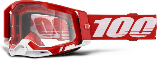 Racecraft 2 Goggles - Mountain Bike & Motocross Goggles - Eyewear for Motocross & Mountain Biking - Red, Clear Lens
