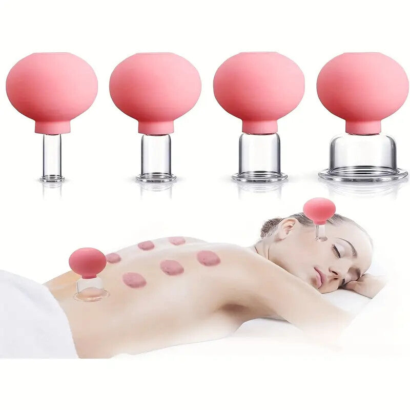 Cupping Therapy Set Professional Massage Therapy Studio Home Glass Silicone Cups