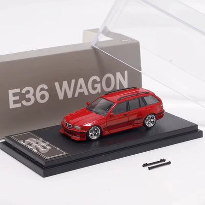 Mortal 1/64 3 Series E36 Wagon Diecast Model Car Limited Edition Acrylic Display Collection Ornaments