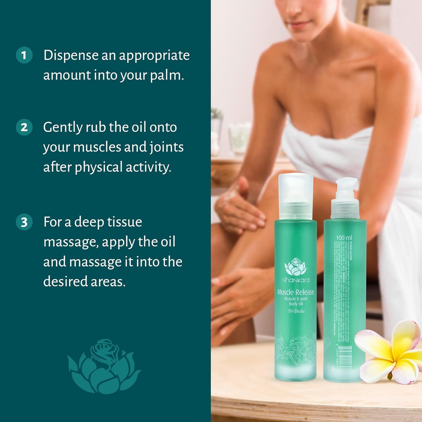 Body Massage Oil for Muscle Relief – Sore Muscle & Joint Care with Lavender & Arnica – Aromatic Oil Massager for Body Relax & Hydration – Body Oil for Women (100 Ml)