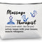 Massage Therapist Gifts Makeup Bag Massage Therapy Gifts Massage Therapist Teacher Student Gift Graduation Gifts Cosmetic Bag (Massage Therapist Bag-White)