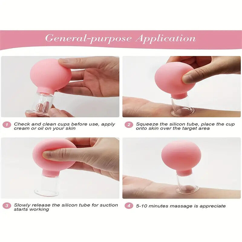 Cupping Therapy Set Professional Massage Therapy Studio Home Glass Silicone Cups