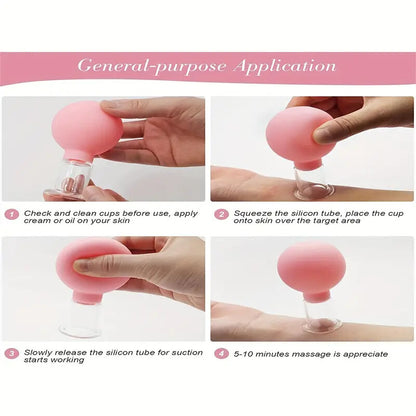 Cupping Therapy Set Professional Massage Therapy Studio Home Glass Silicone Cups