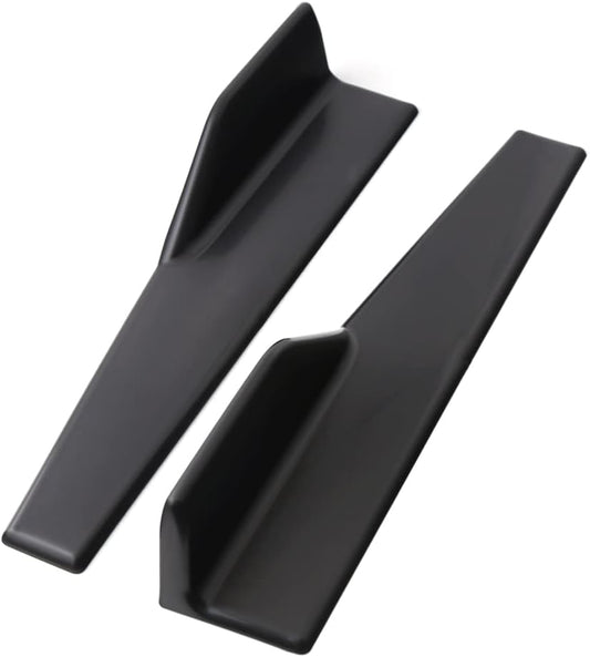 Universal Car Side Skirts Rocker Splitters Diffusers Winglet Wings Extension Rocker Panel Body Kit(Black, 45CM)