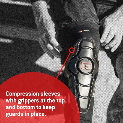 Pro-X3 Mountain Bike Knee Guards - Biking Knee Guards for Athletes - Knee Compression Sleeve for Mountain Biking & More - Protection Pads for Knee Support