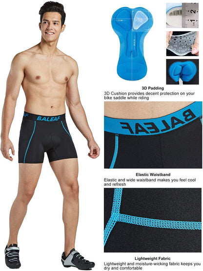 Men'S 3D Padded Bike Shorts Cycling Underwear MTB Liner