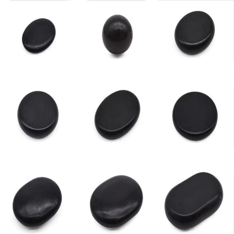 Black Natural Massage Stones Massage Lava Energy Massage Set Spa Rock Basalt Body Beauty Health Care Stone 3*4Cm