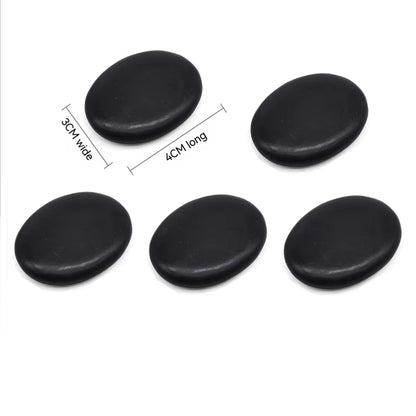 1/5Pcs Hot Stone Massage SPA Basalt Stone Relieve Stress Back Pain Therapy Massage Stone Back Massage Hot Compress Massage Tools
