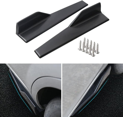 Universal Car Side Skirts Rocker Splitters Diffusers Winglet Wings Extension Rocker Panel Body Kit(Black, 45CM)