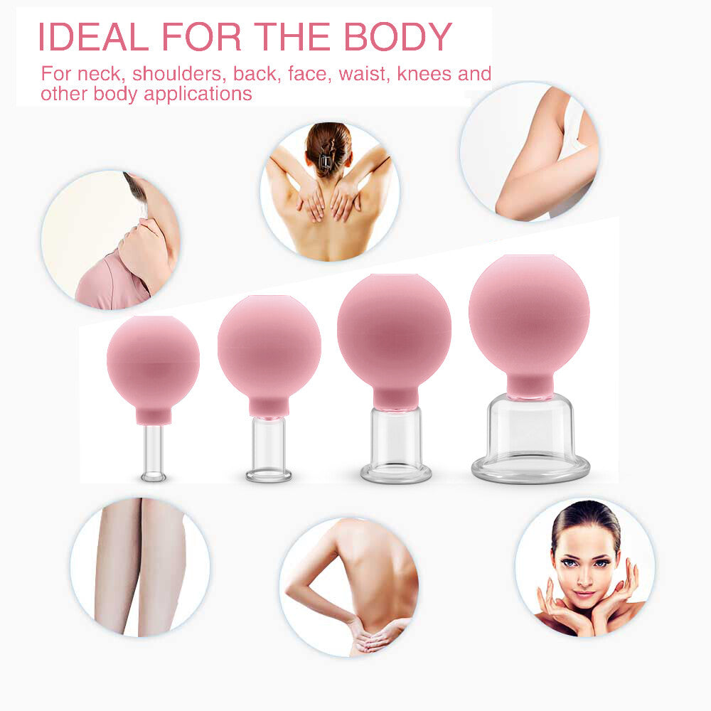 Cupping Therapy Set Professional Massage Therapy Studio Home Glass Silicone Cups