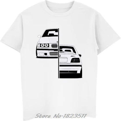 Cool Automotive Car Turbo E30 E36 E46 T Shirt Men Anime T-Shirts plus Size Tee Shirt Homme Classic Vintage Tshirt Men Camisetas